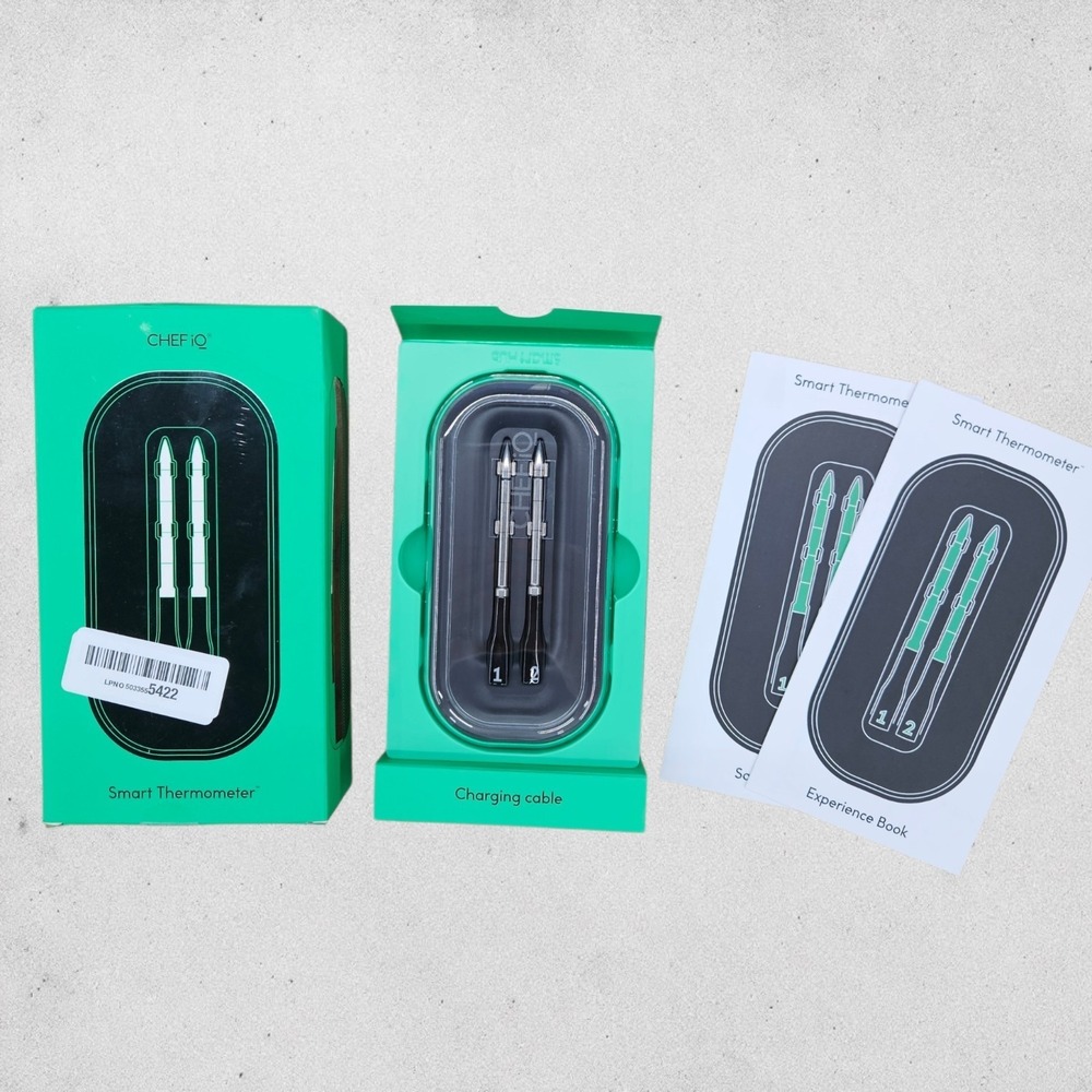 CHEF iQ Smart Wireless Meat Thermometer 2 Ultra-Thin Probes with Smart Hub
